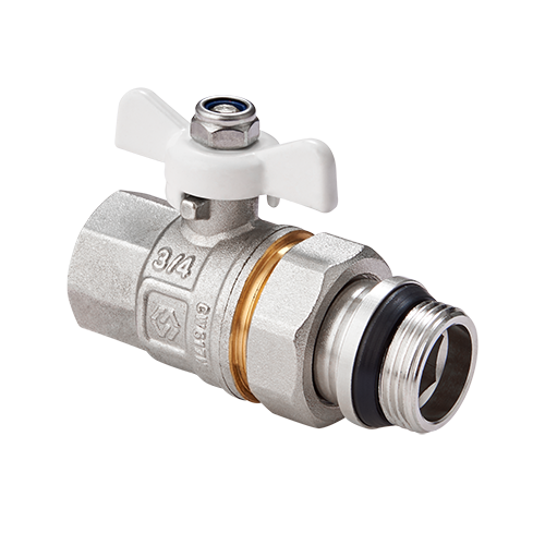 Кран шар. американка 3/4" MVI баб вн.-нар.+ самоуплотн.кольцо БЕЛАЯ
