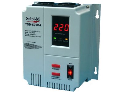 Стабилизатор Solpi-M TSD-500 mini  (настенный) пластик.корпус - фото 1