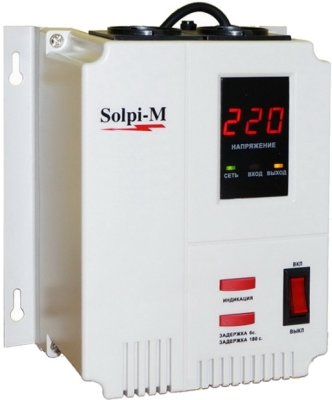 Стабилизатор Solpi-M TSD-750W (настенный) пластик.корпус - фото 1
