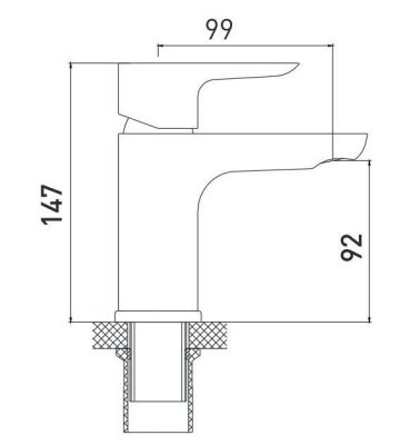 Тюльпан для умывальника Spase 6515288C GROSS AQUA (10)