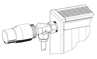 Клапан термостатический VALTEC,д/радиатора угл.с осевым управл."1/2 (10/80)