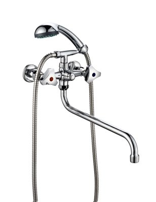 Смеситель ванна кер. шар душ (литой) ПСМ-157-К80 круглый нос